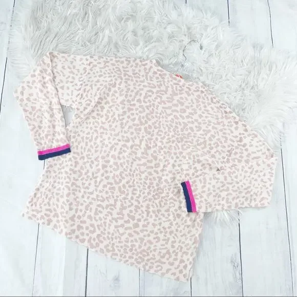 Sundry Women's Cream Leopard Spotted Pullover Sweater Size 3 Large - Picture 5 of 5